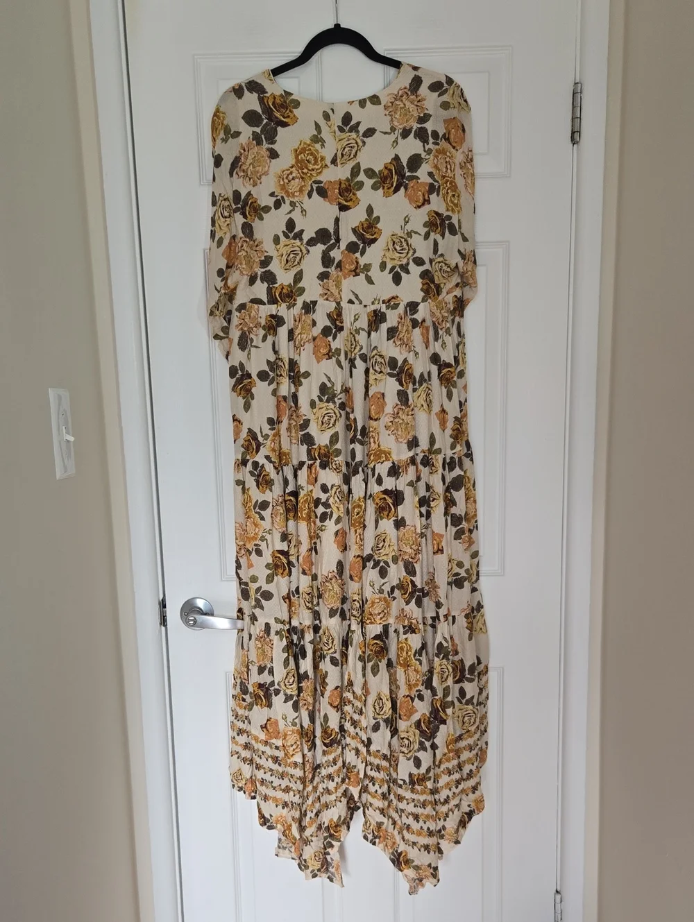 Free People Rows of Roses Maxi Dress Ivory Floral NWT Womens Size S